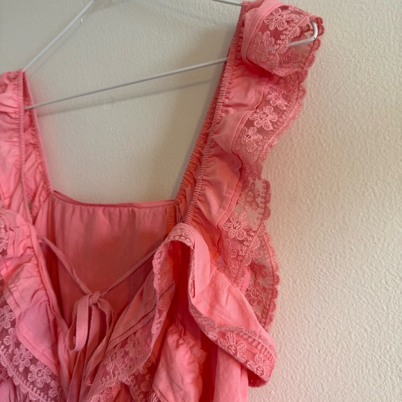 Pink Ruffled Dress Romper - Picture 7 of 9